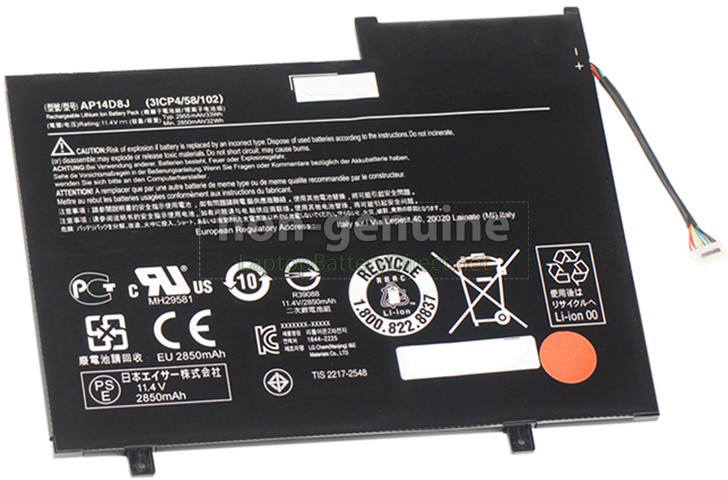 Battery for Acer Aspire SWITCH 11 SW5-171(NT.L68SI.007) laptop