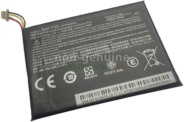 Battery for Acer Iconia Tab B1-A71 laptop