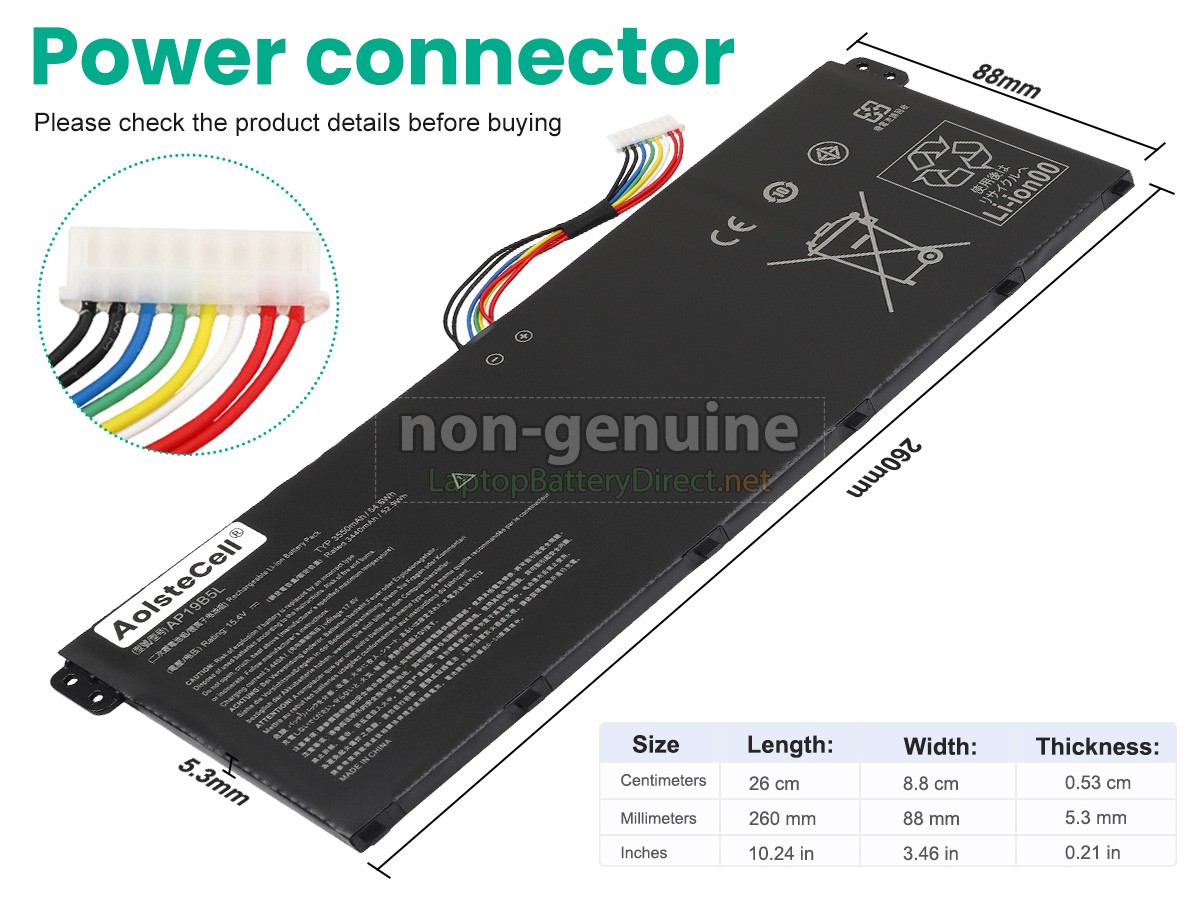 replacement Acer Aspire 3 A315-58-54D0 battery