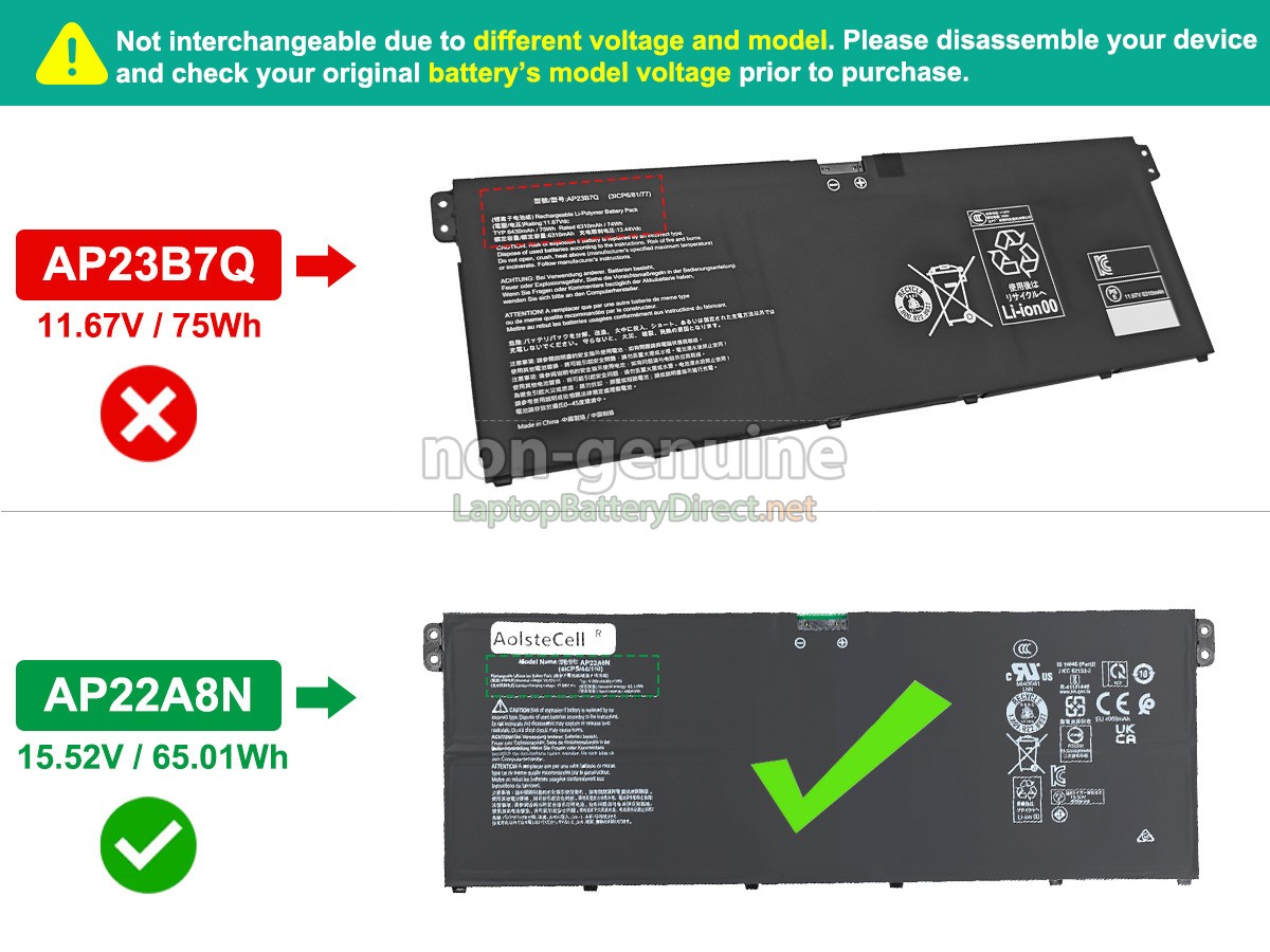 replacement Acer SWIFT 14 AI SF14-61T-R19S battery