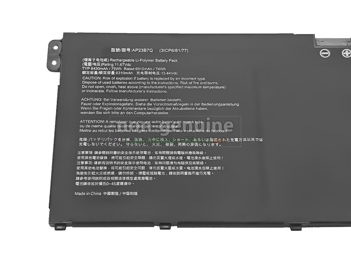 replacement Acer AP23B7Q battery