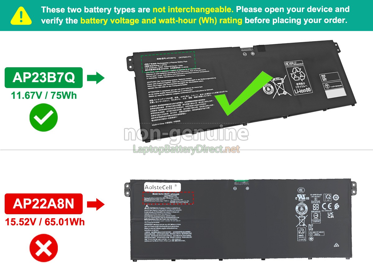 replacement Acer SWIFT 14 AI SF14-61T-R19S battery
