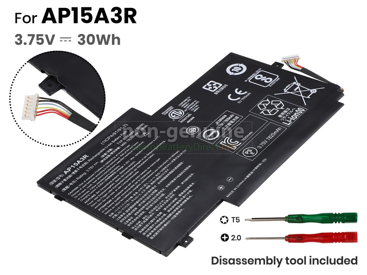 Vhbw Batteria Compatibile Per Acer Aspire Switch 10 (5900mAh, 3,8V, Li-Poly) - Ricambio Per Notebook