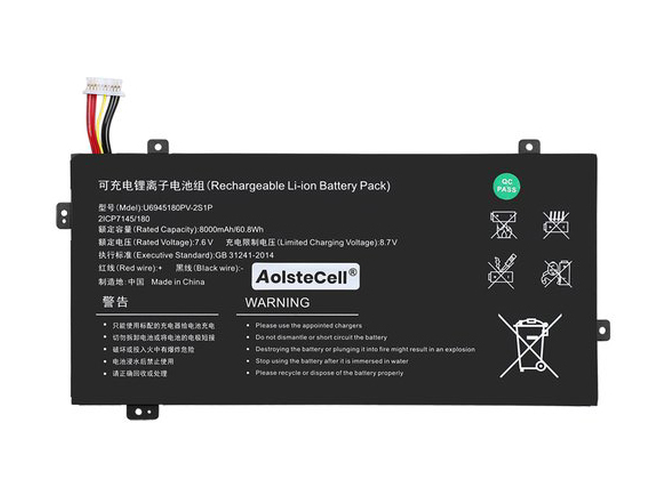 Replacement Battery for AolsteCell U6945180PV-2S1P laptop