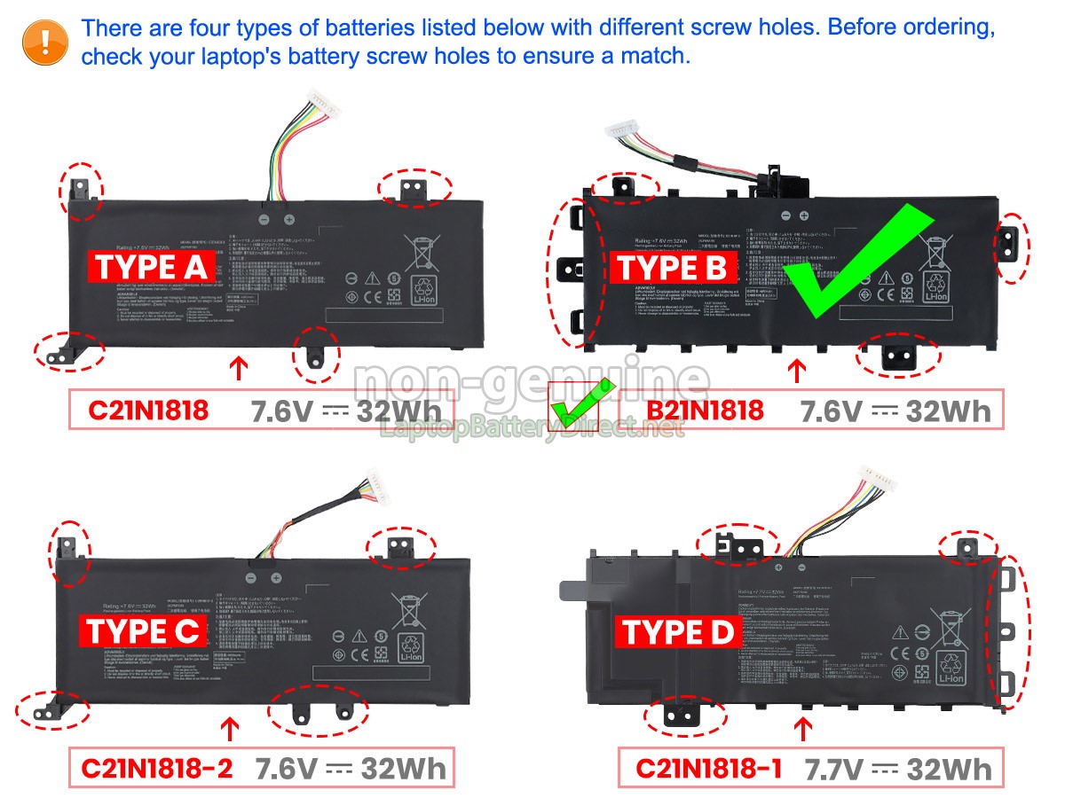 replacement Asus VivoBook 15 X515EA-EJ910T battery