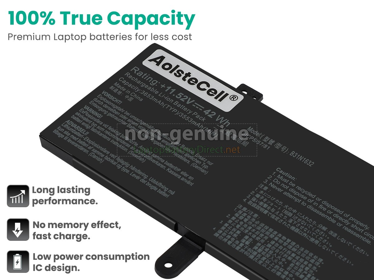 replacement Asus B31N1632 battery