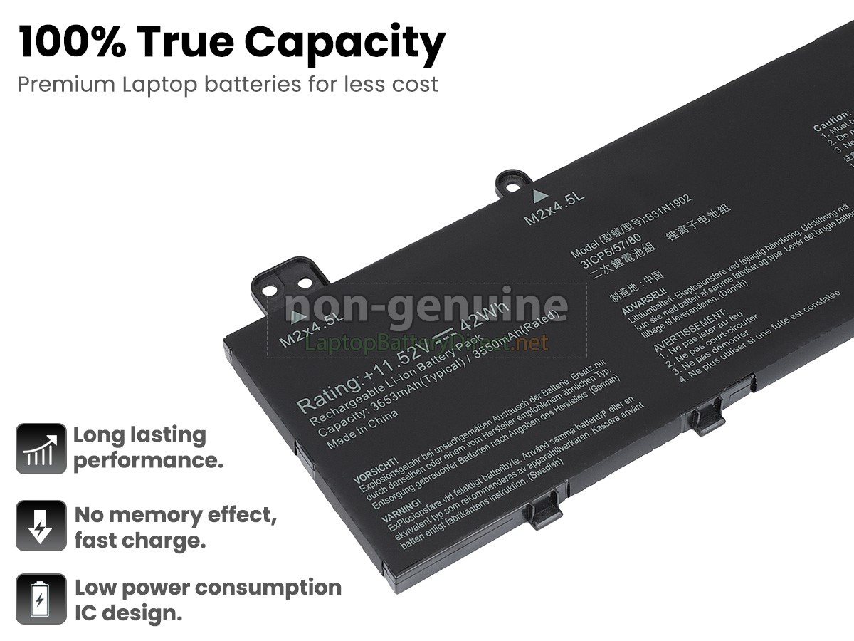 replacement Asus B31N1902 battery