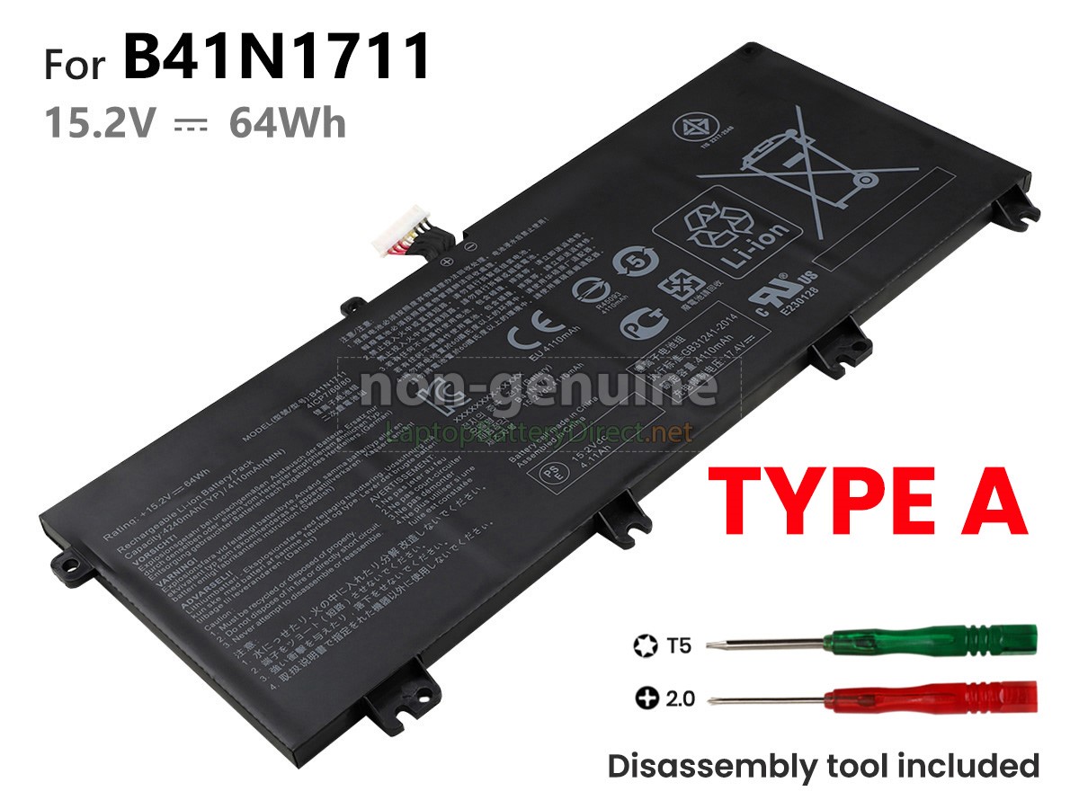 replacement Asus B41N1711 battery