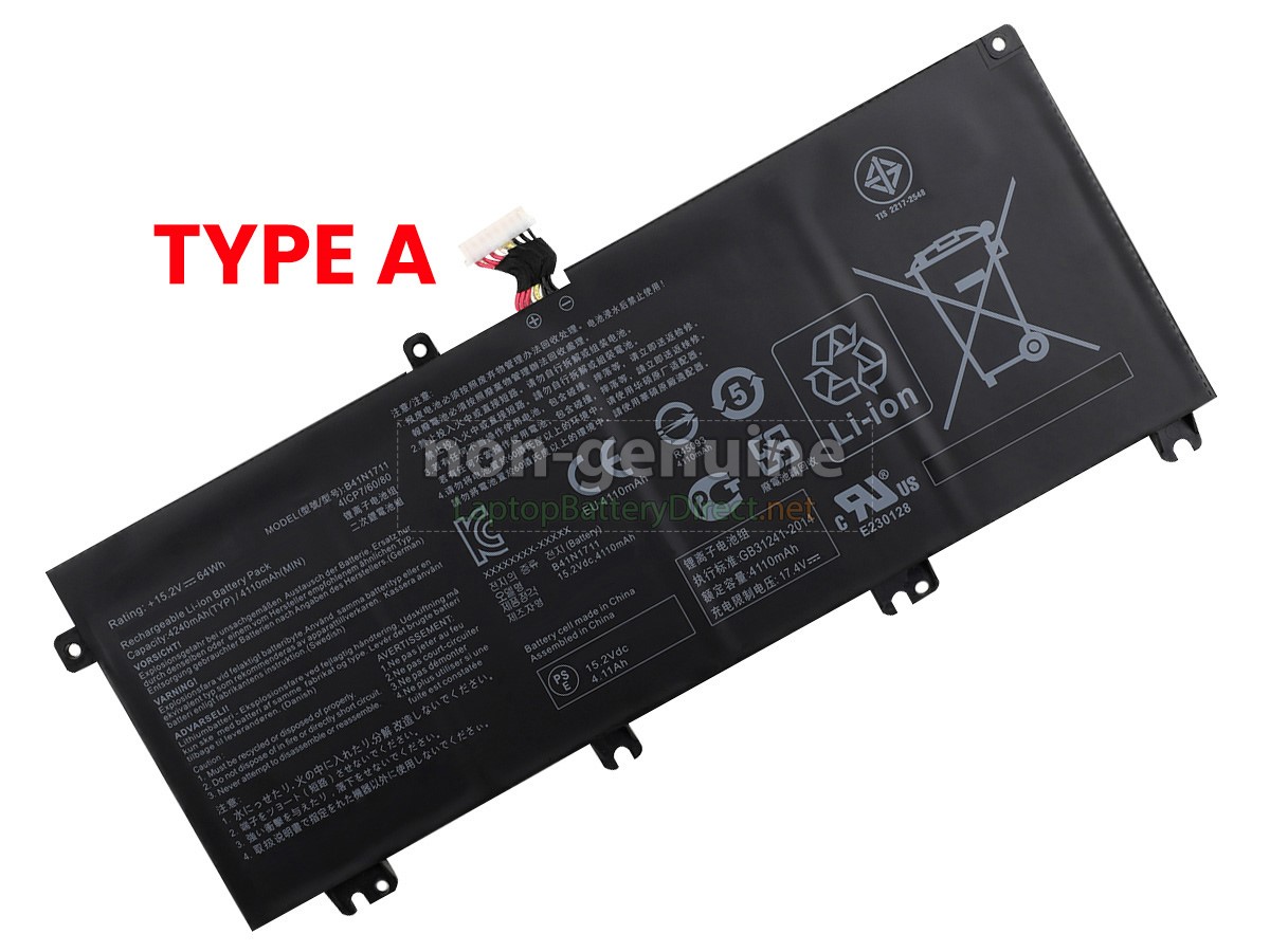 replacement Asus B41N1711 battery