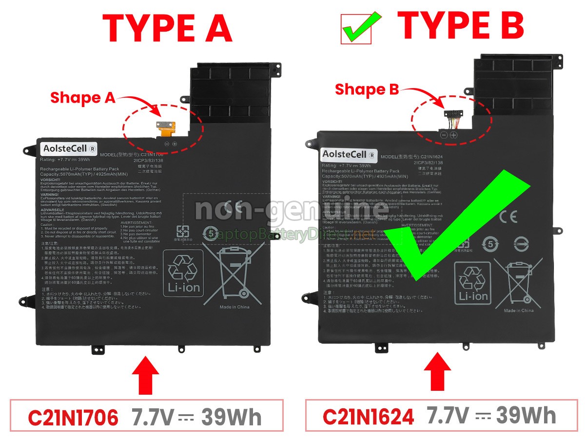 replacement Asus 0B200-02420200 battery