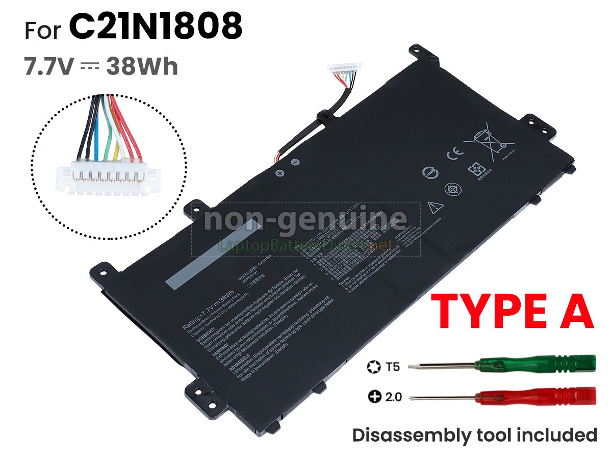 replacement Asus C21N1808(2ICP4/91/91) battery