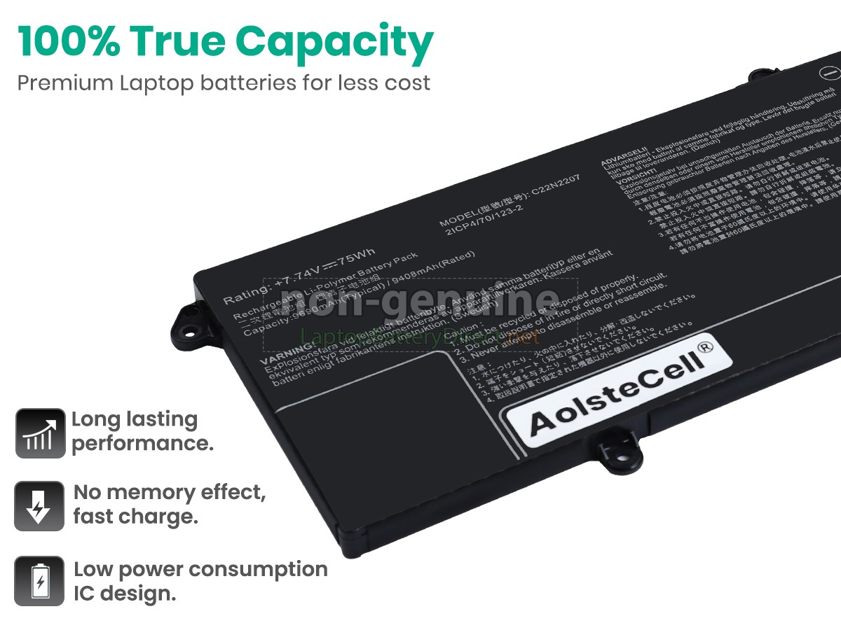 replacement Asus VivoBook S 15 OLED S5507QA-MA051W battery