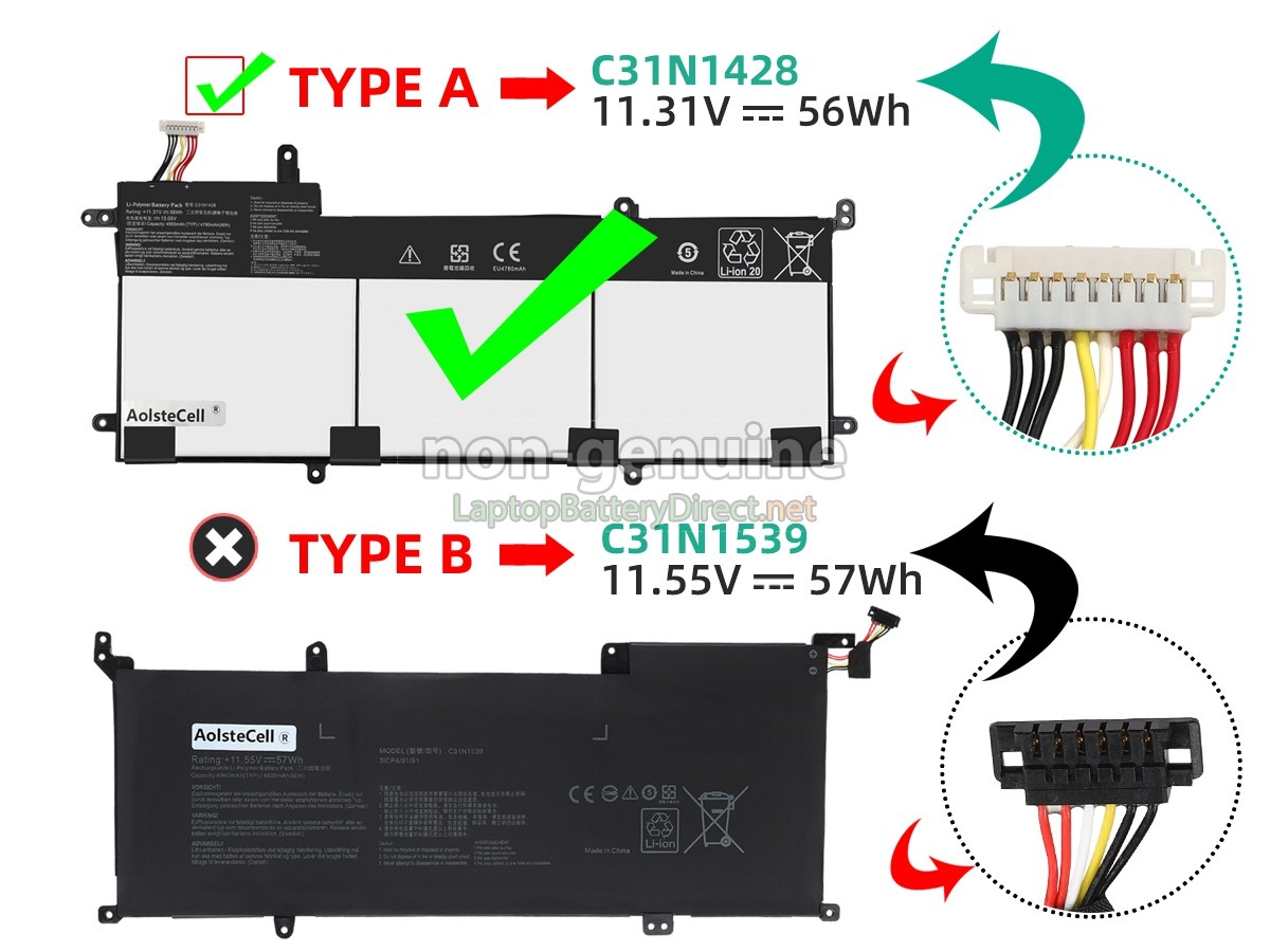 replacement Asus ZenBook UX305UA-6200 battery