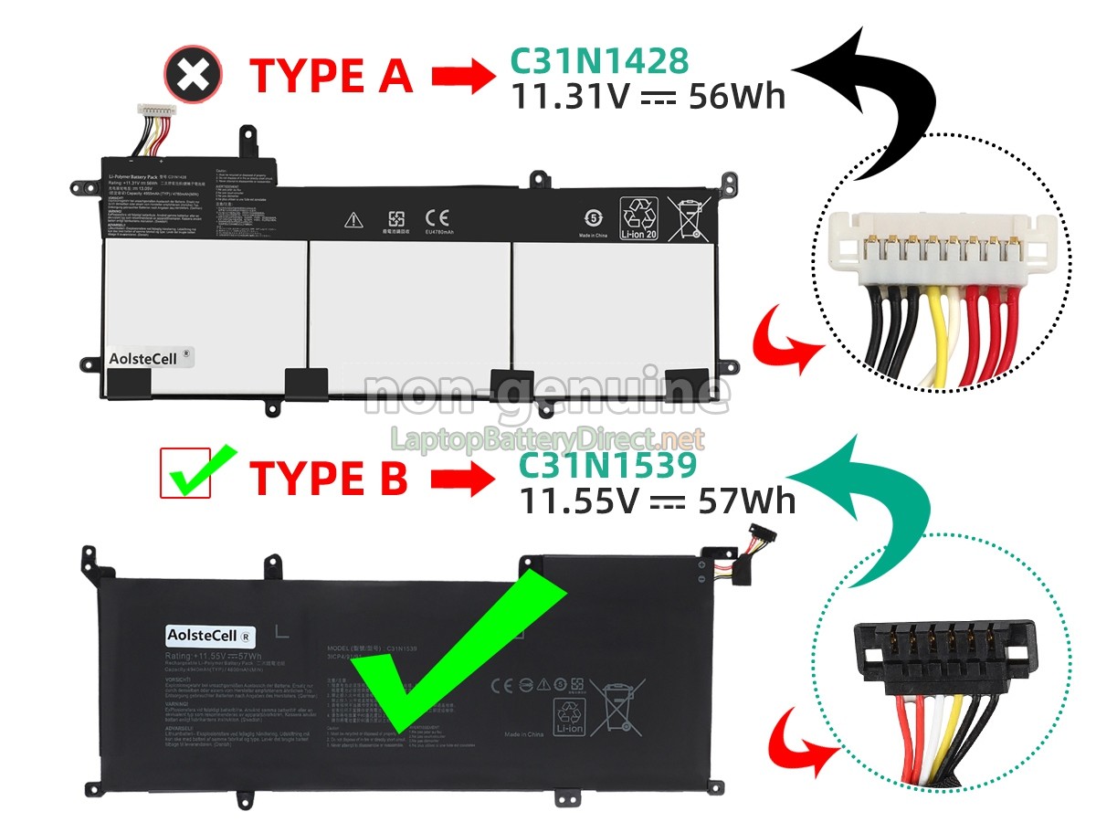 replacement Asus ZenBook UX305UA-6200 battery