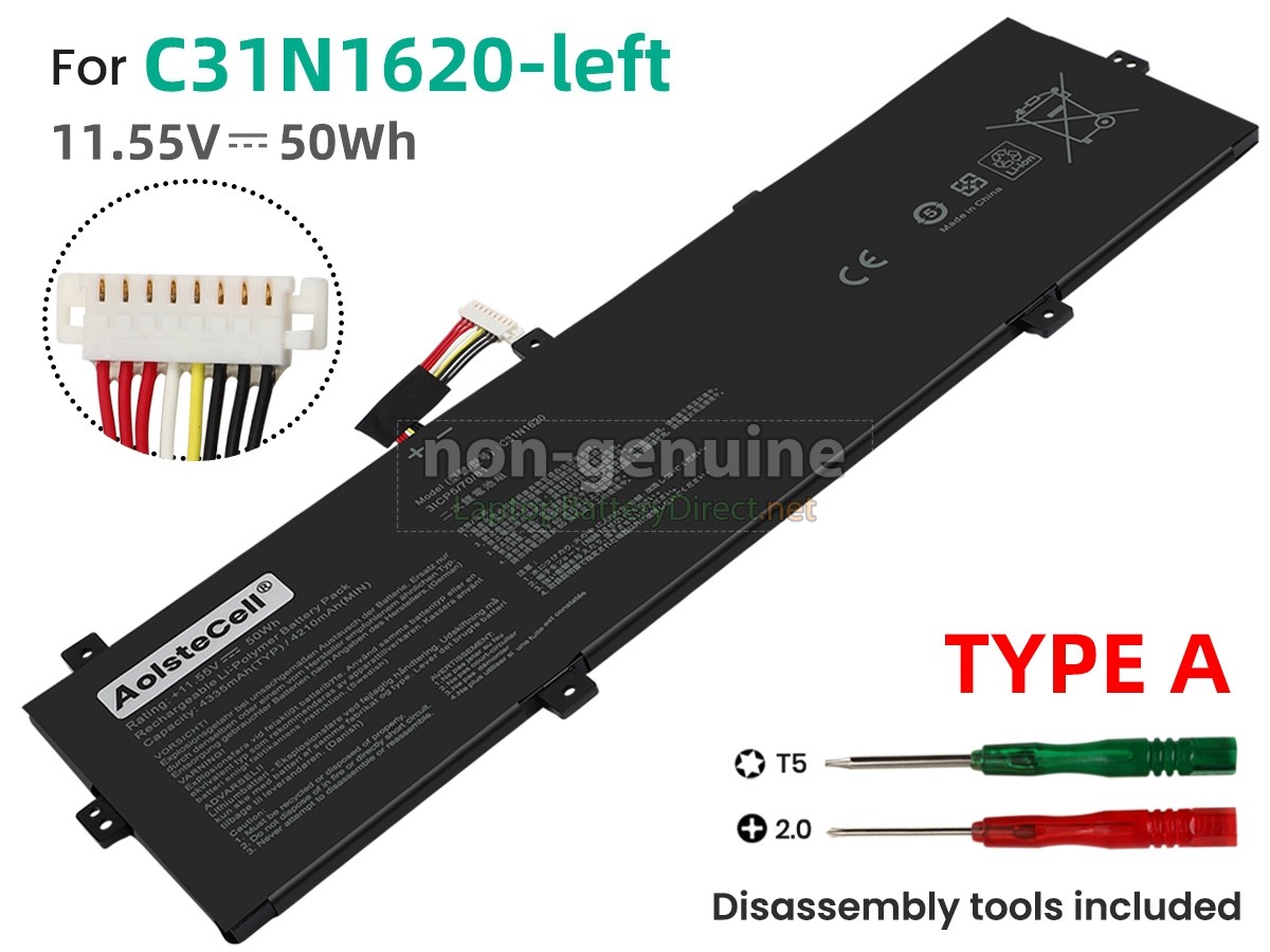 Batterie pour Asus ROG GL502VS 62Wh 15.2V