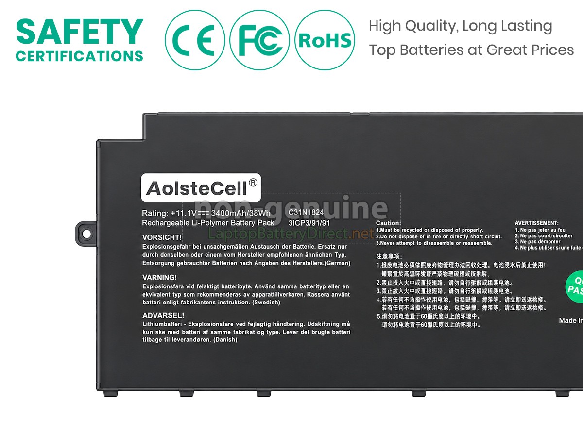 replacement Asus Chromebook Flip C433TA-AJ0147 battery