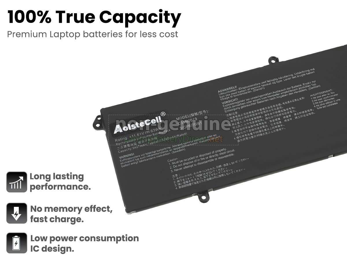 replacement Asus 0B200-04000100 battery