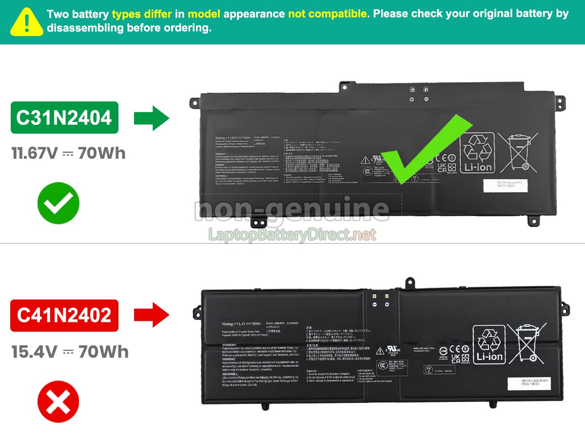replacement Asus VivoBook S14 S3407VA battery