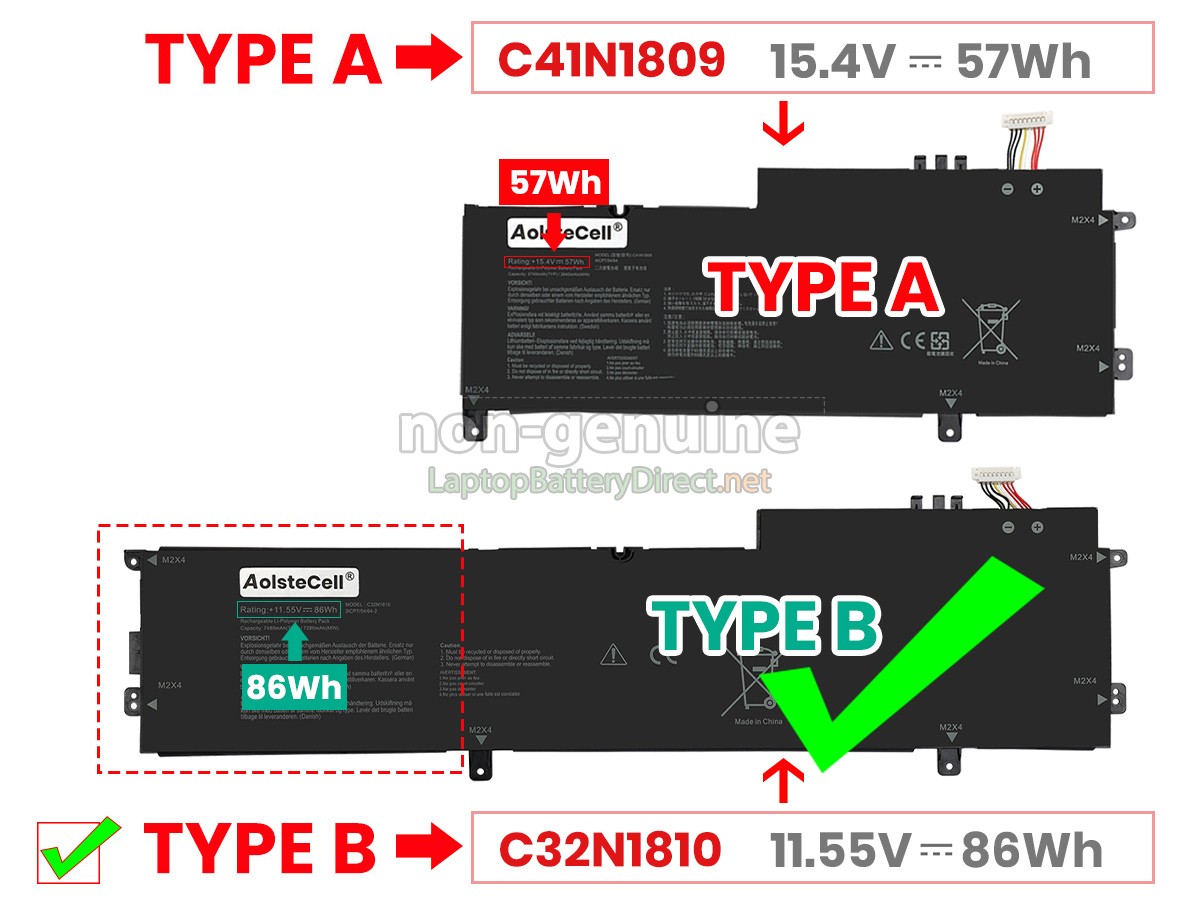 replacement Asus ZenBook Q536FDX battery