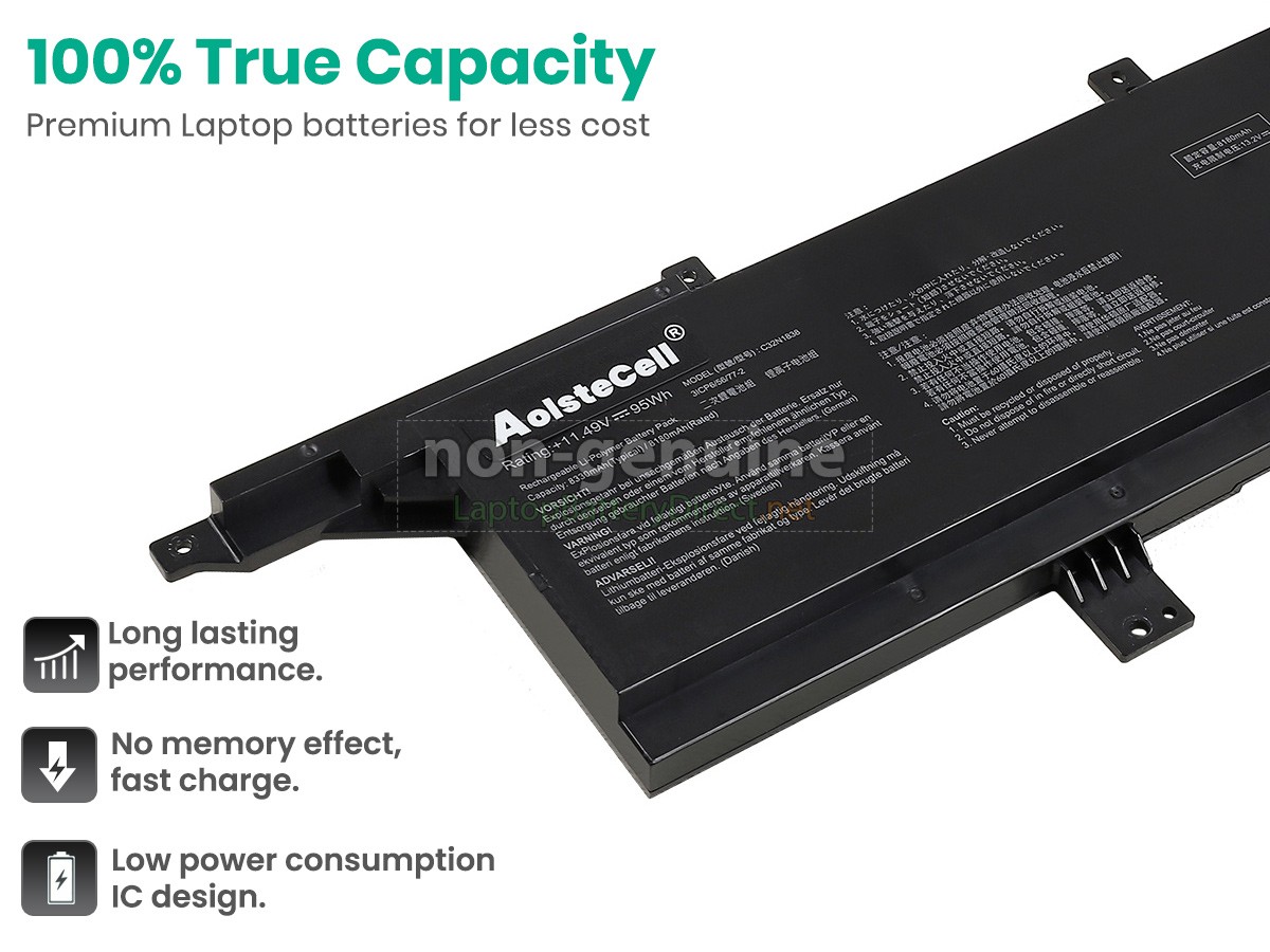 replacement Asus ProART STUDIOBook Pro X W730G2T battery
