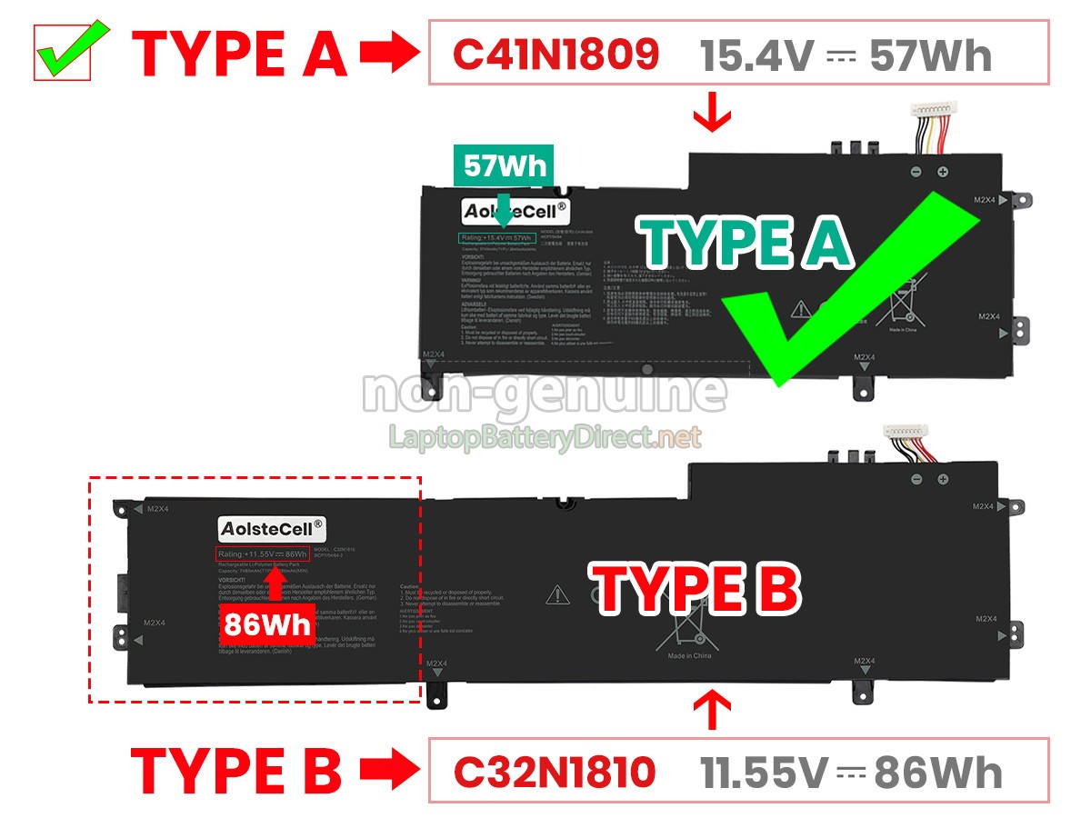 replacement Asus ZenBook Q536FDX battery