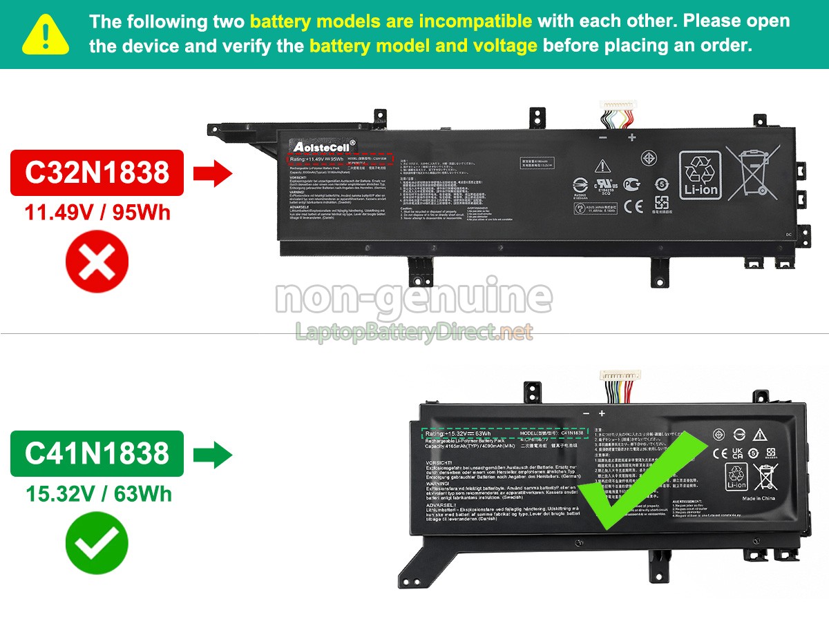 replacement Asus ProART STUDIOBook Pro X W730G2T battery