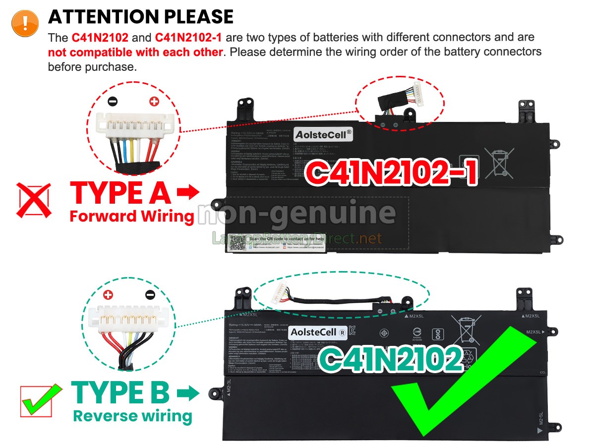 replacement Asus C41N2102-1 battery