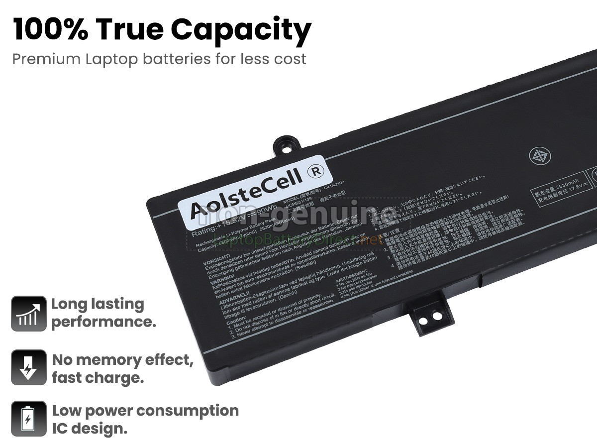 replacement Asus Rog ZEPHYRUS M16 GU604VI-93A47PB1 battery