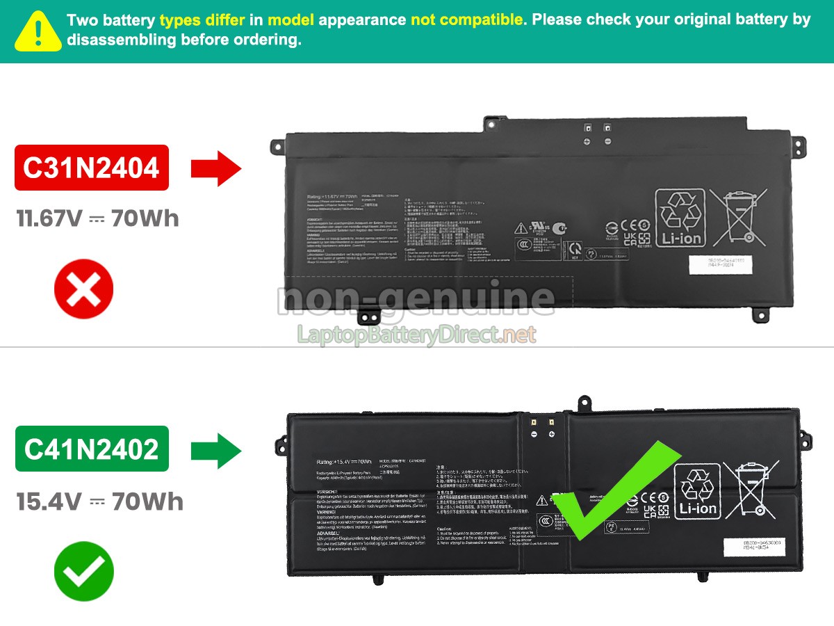 replacement Asus VivoBook S14 S3407VA battery