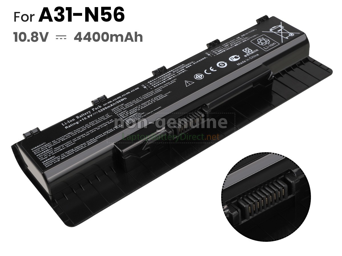 replacement Asus N56VM battery
