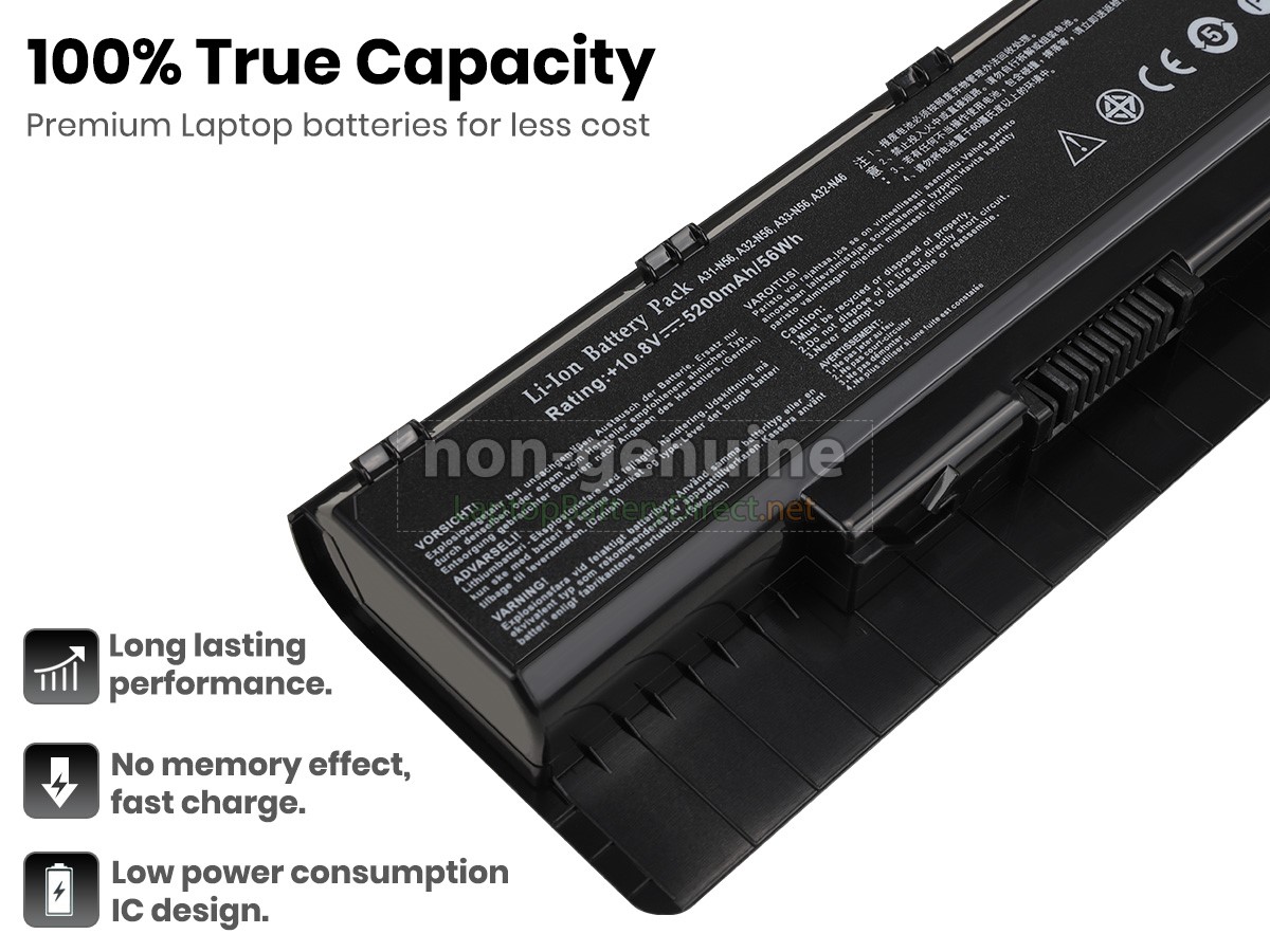 replacement Asus N56VM battery