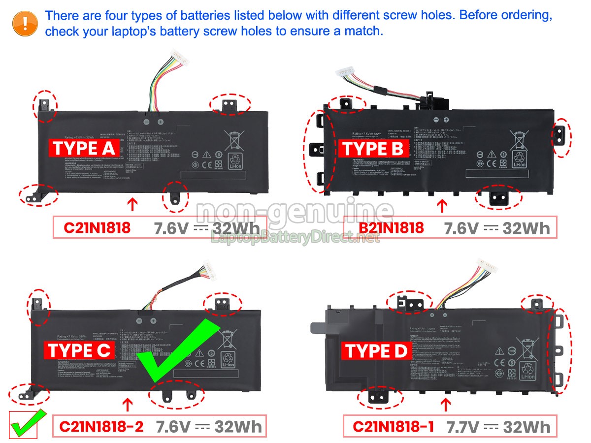 replacement Asus VivoBook 15 X515EA-EJ910T battery