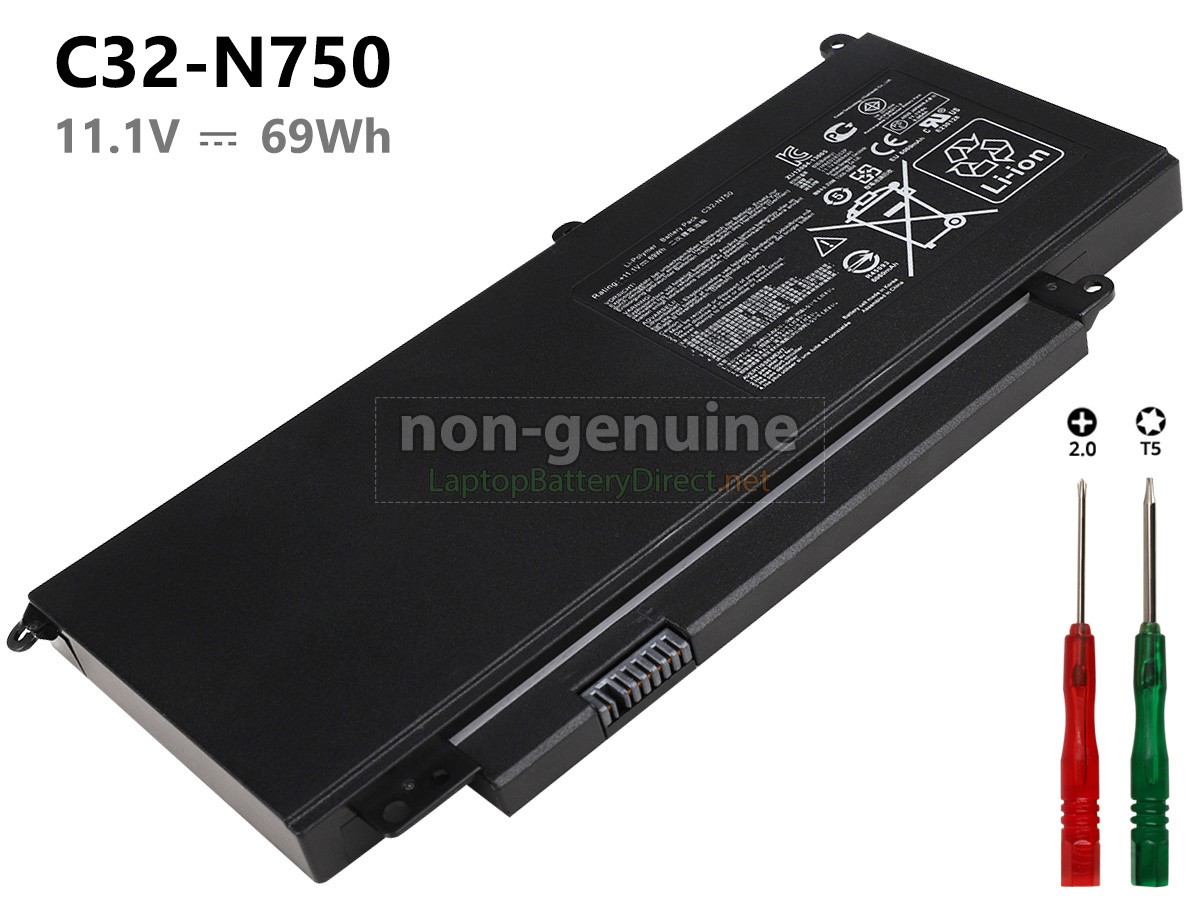 replacement Asus N750JV-T4110H laptop battery
