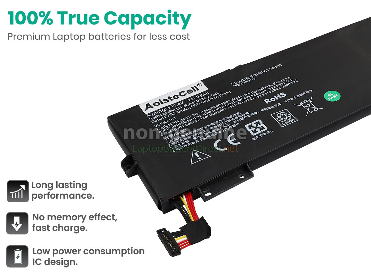replacement Asus Rog G701VIK-77D08SB1 battery