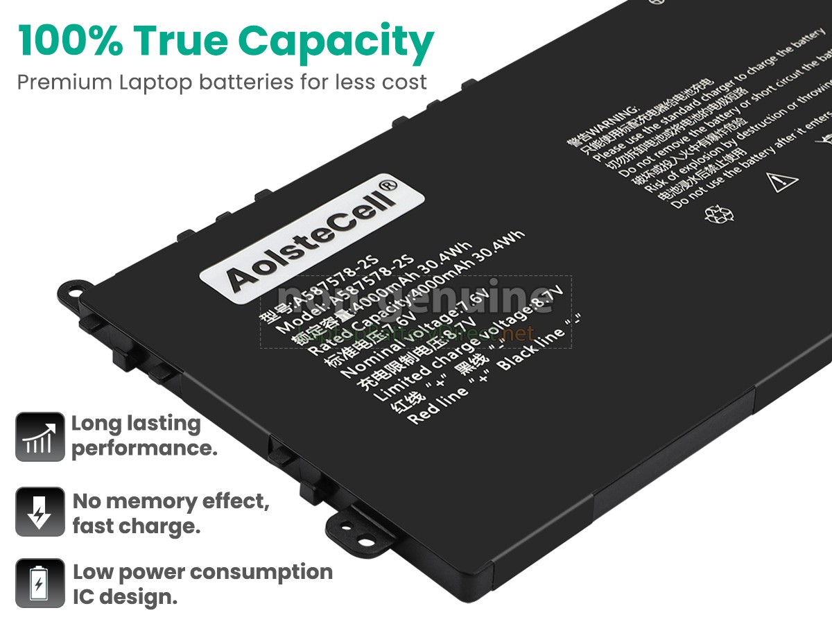 replacement AXIOO 587578 battery