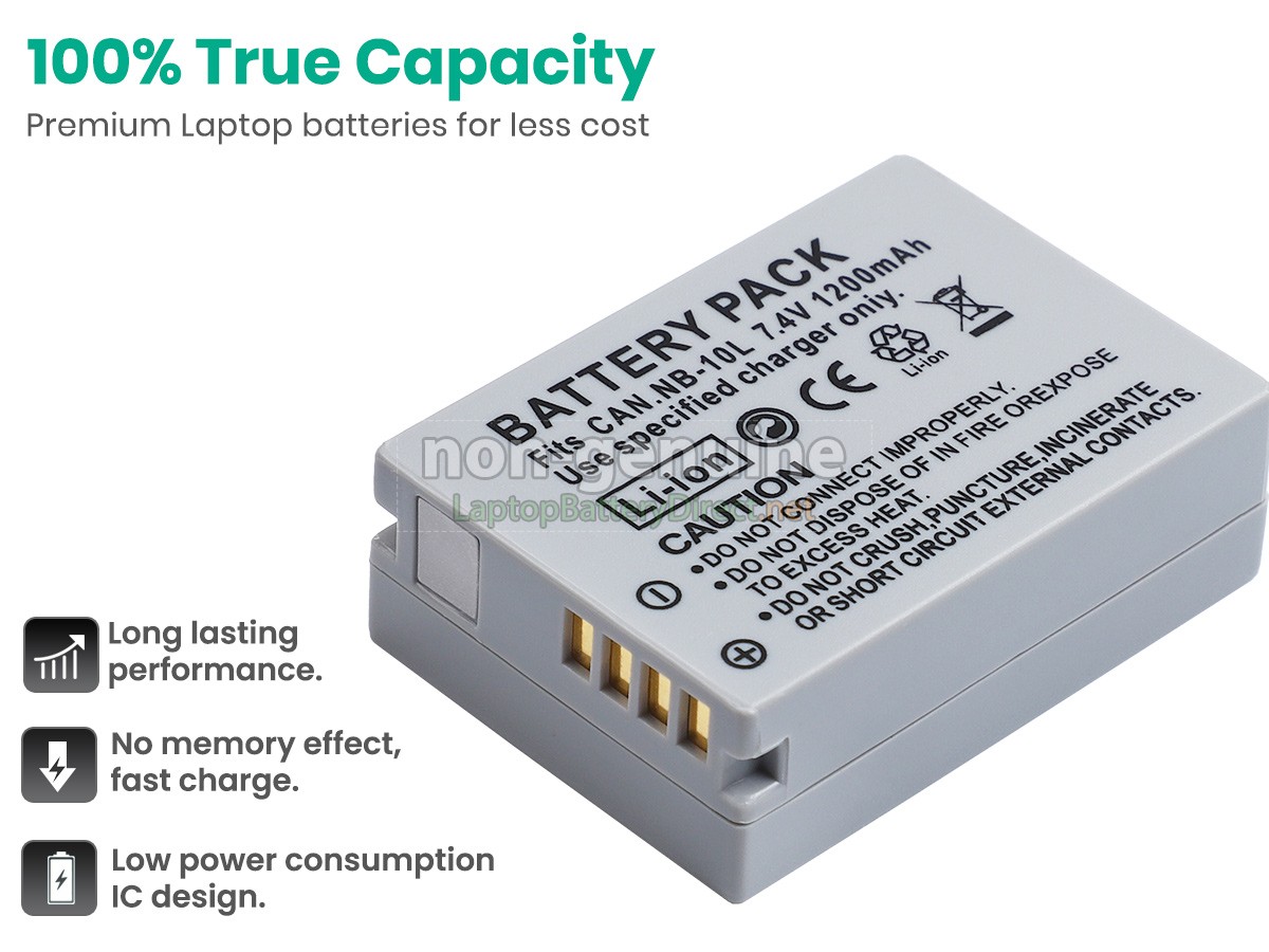 replacement Canon POWERSHOT G16 battery