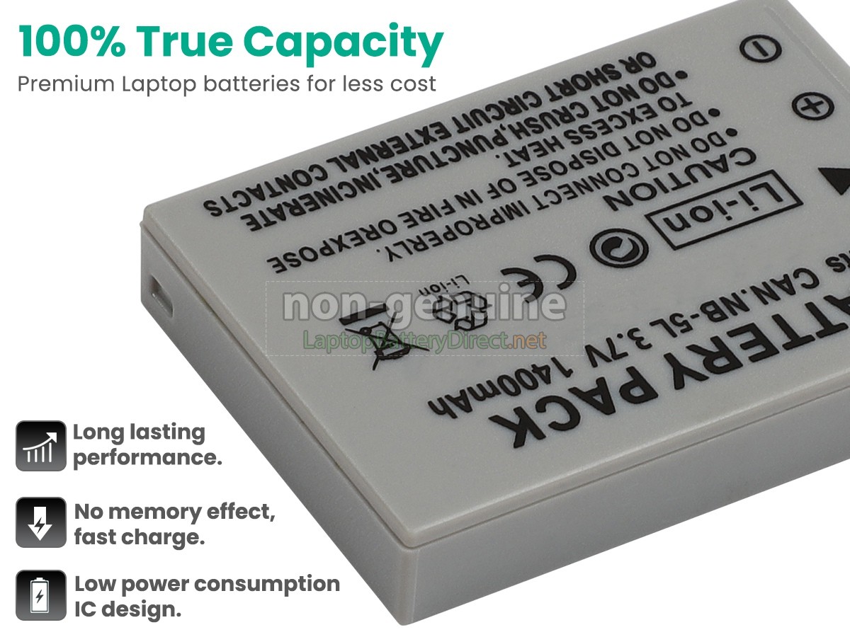 replacement Canon 1135B002 battery