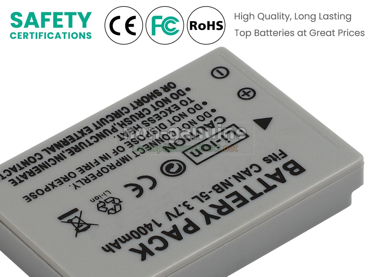 replacement Canon 1135B002 battery