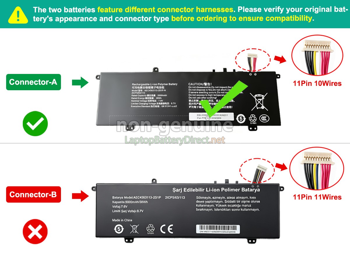 replacement Casper AEC4563113-2S1P-N battery