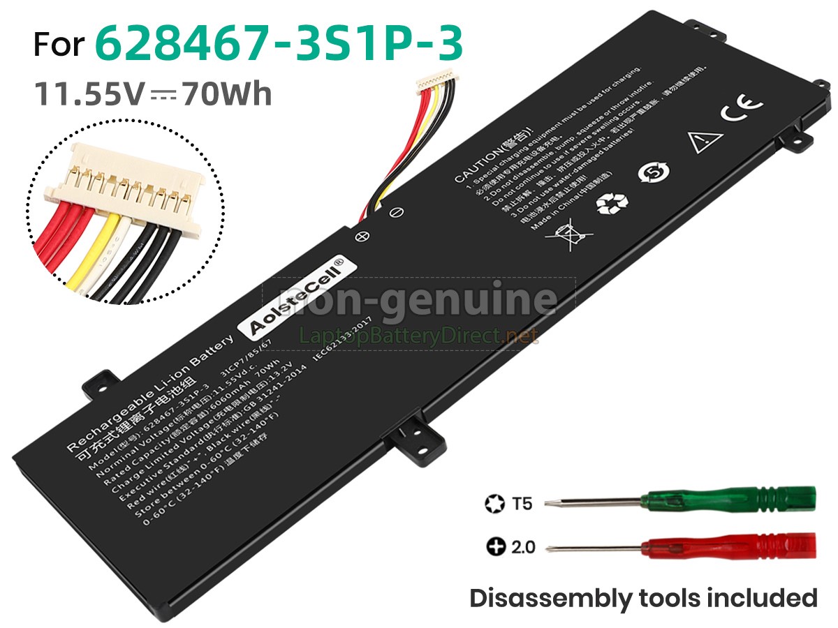 replacement CHUWI 628467-3S1P-3(3ICP7/85/67) battery