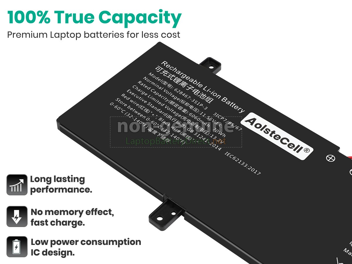 replacement CHUWI 628467-3S1P-3(3ICP7/85/67) battery