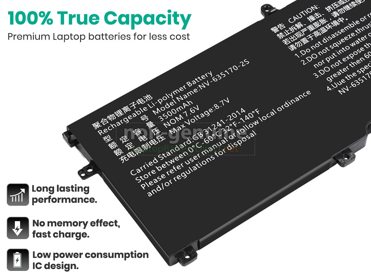 replacement CHUWI NV-635170-2S battery