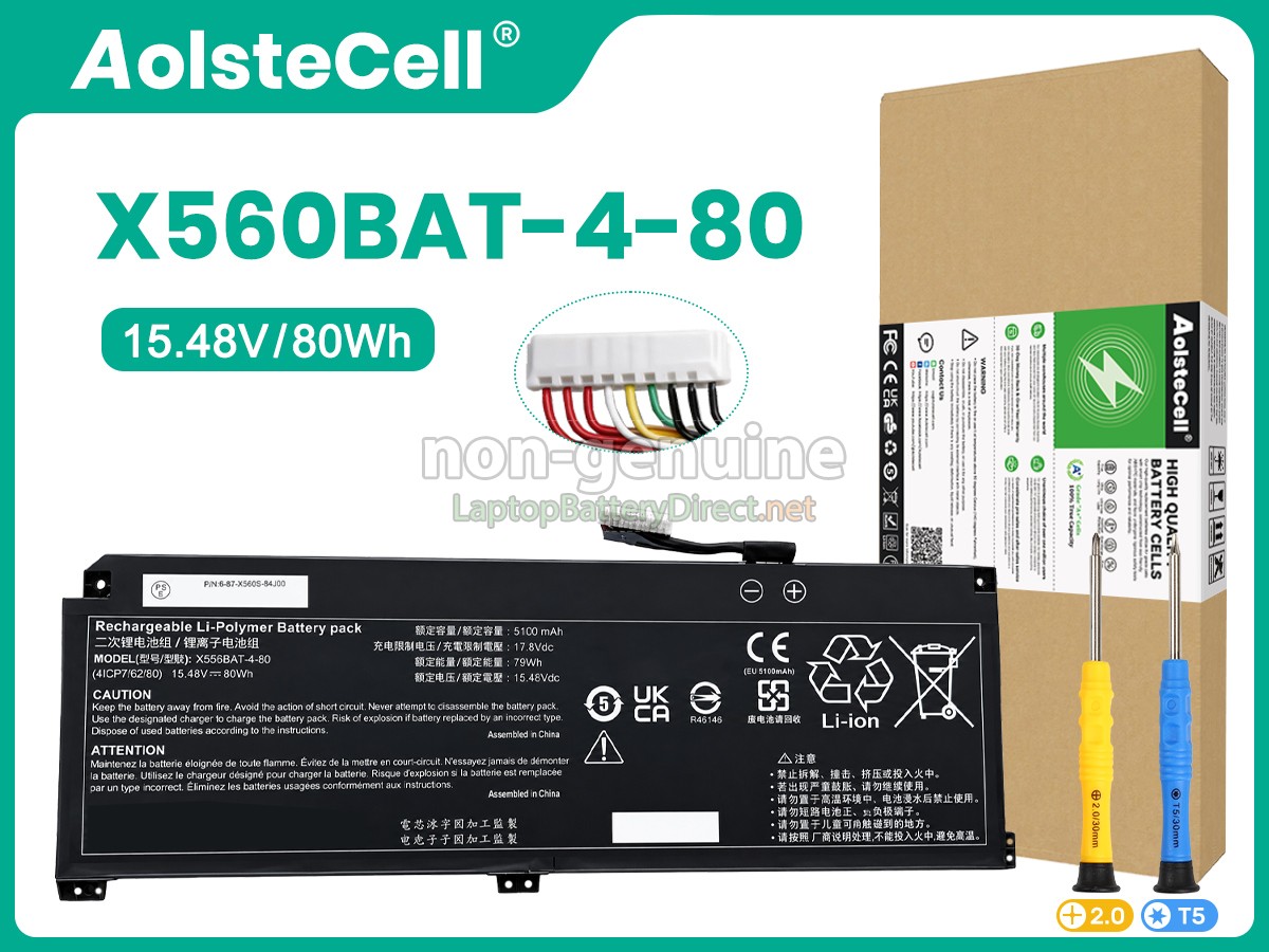 replacement Clevo 6-87-X560S-81N00 battery