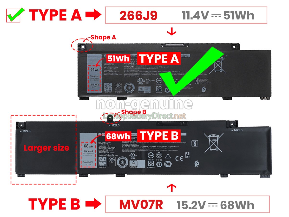 replacement Dell P89F002 battery