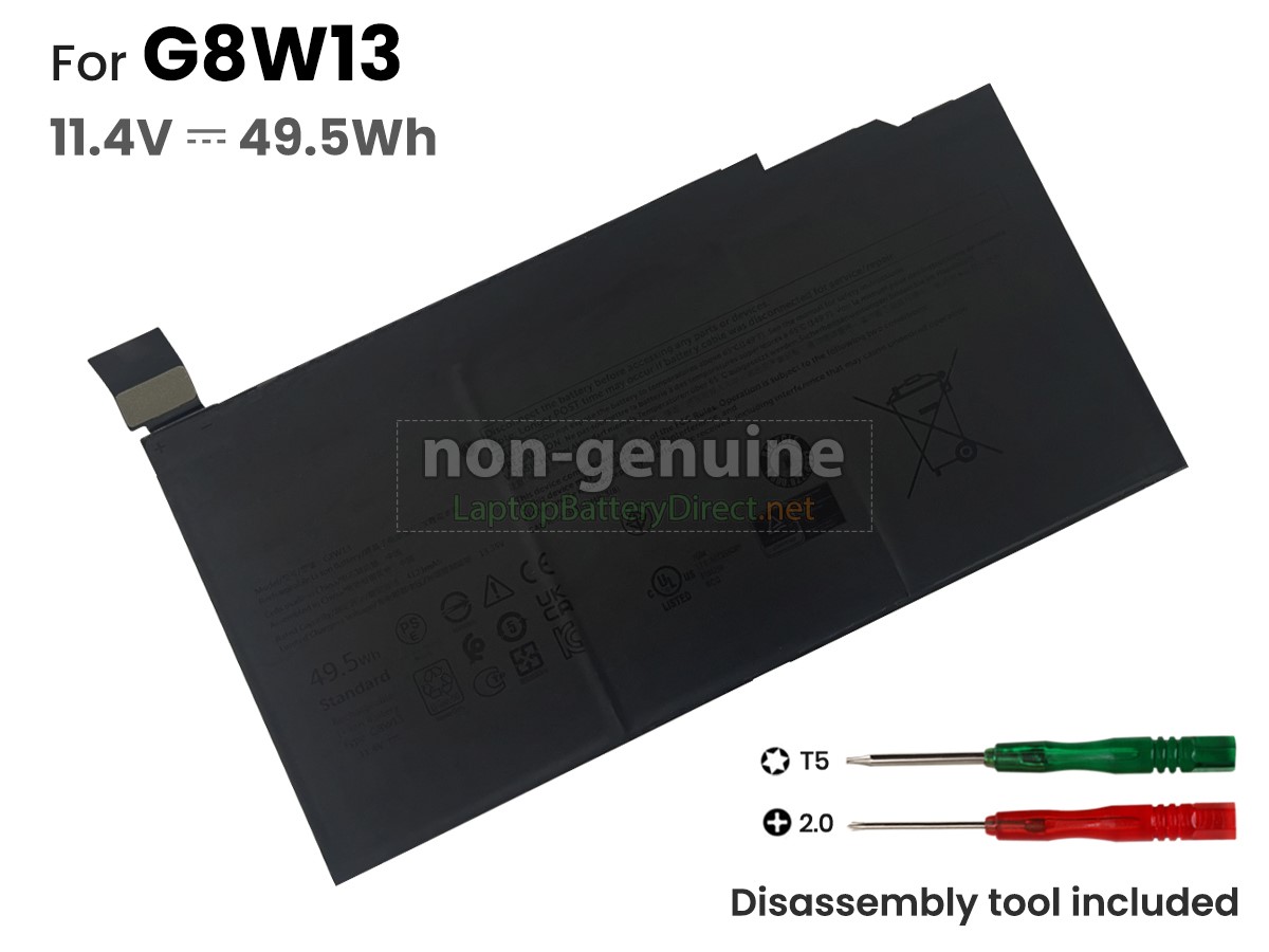 replacement Dell G8W13 battery