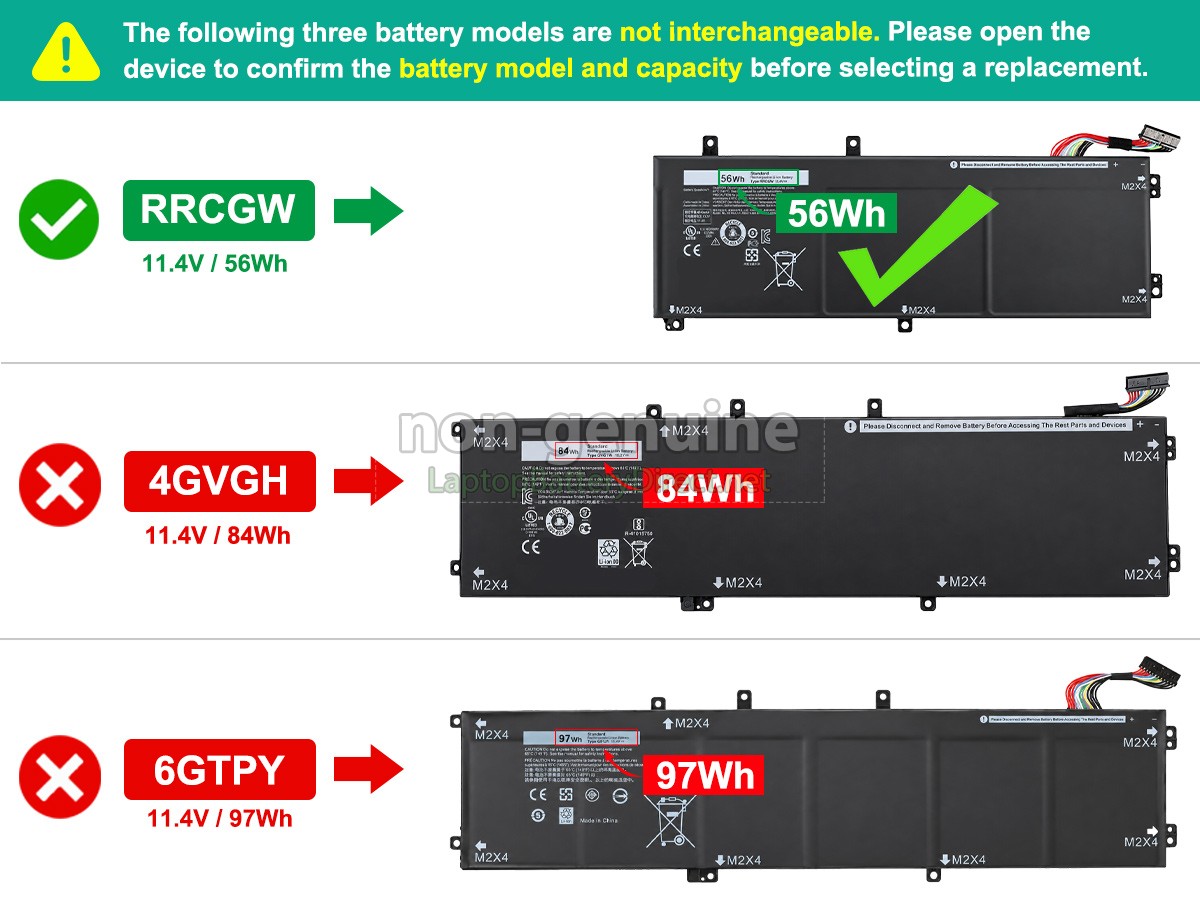 replacement Dell P56F001 battery