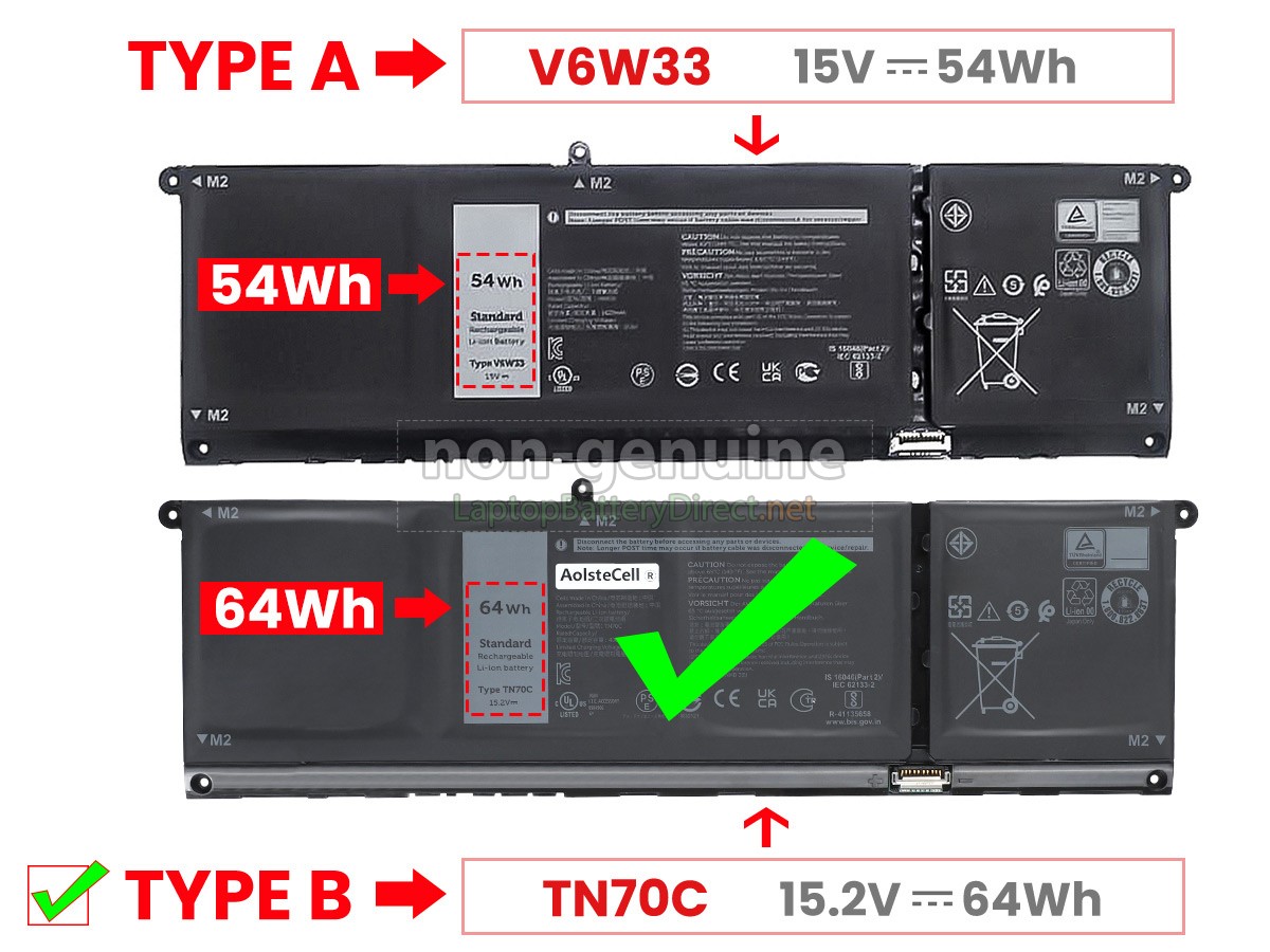 High Quality Dell Inspiron 5310 Replacement Battery Laptop Battery Direct