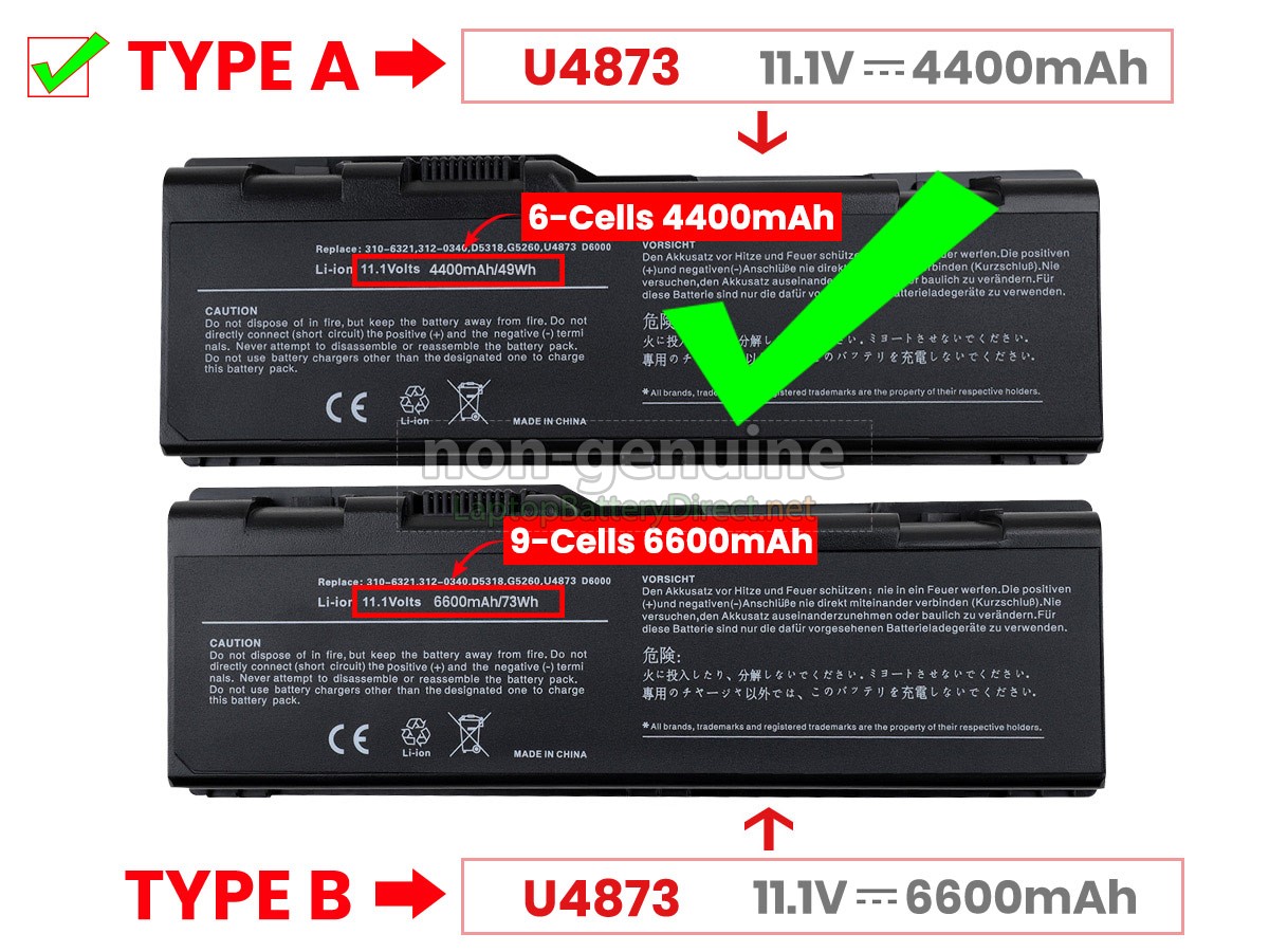 replacement Dell Inspiron 9200 battery