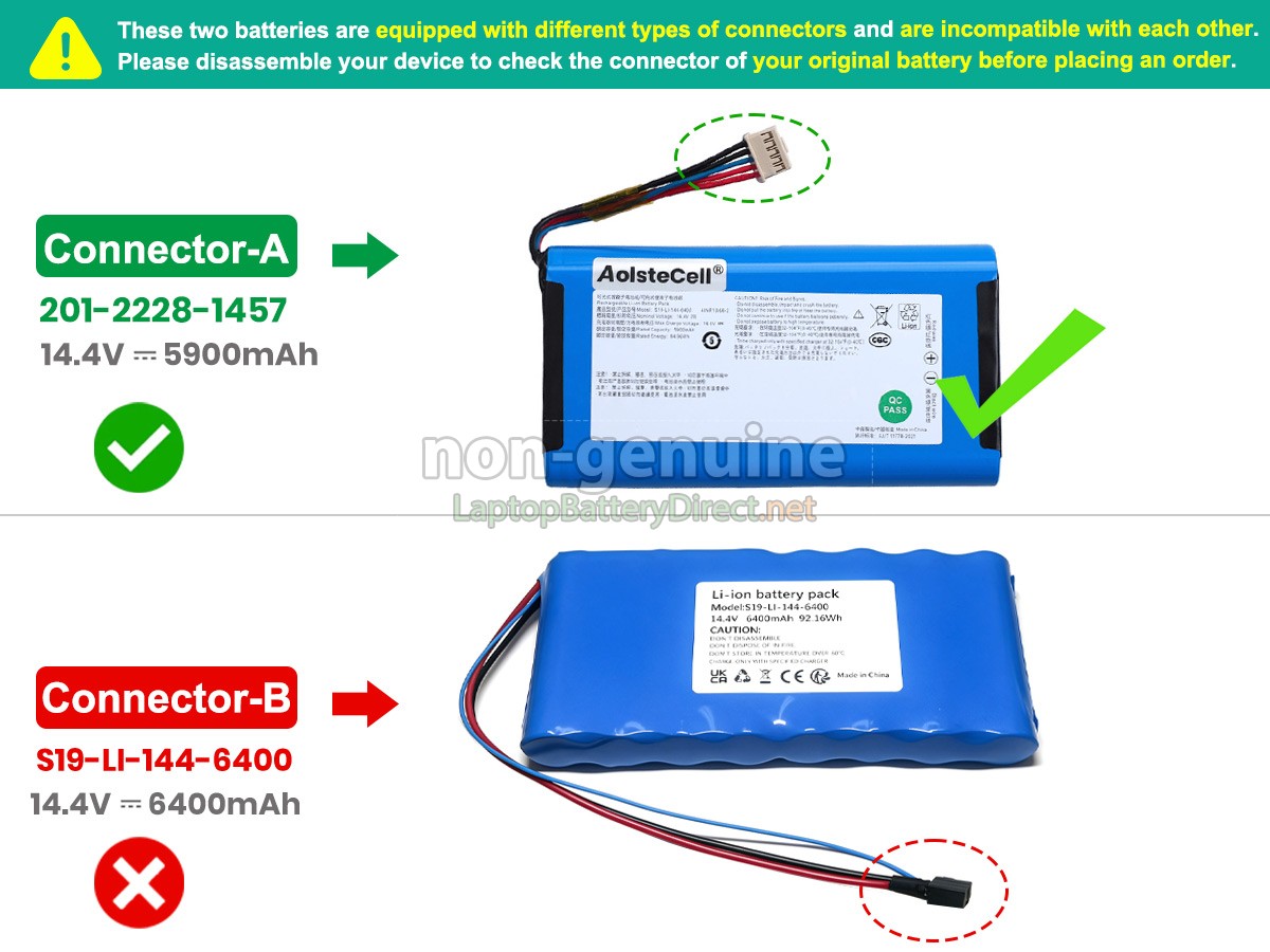 replacement Ecovacs S19-LI-144-6400 battery