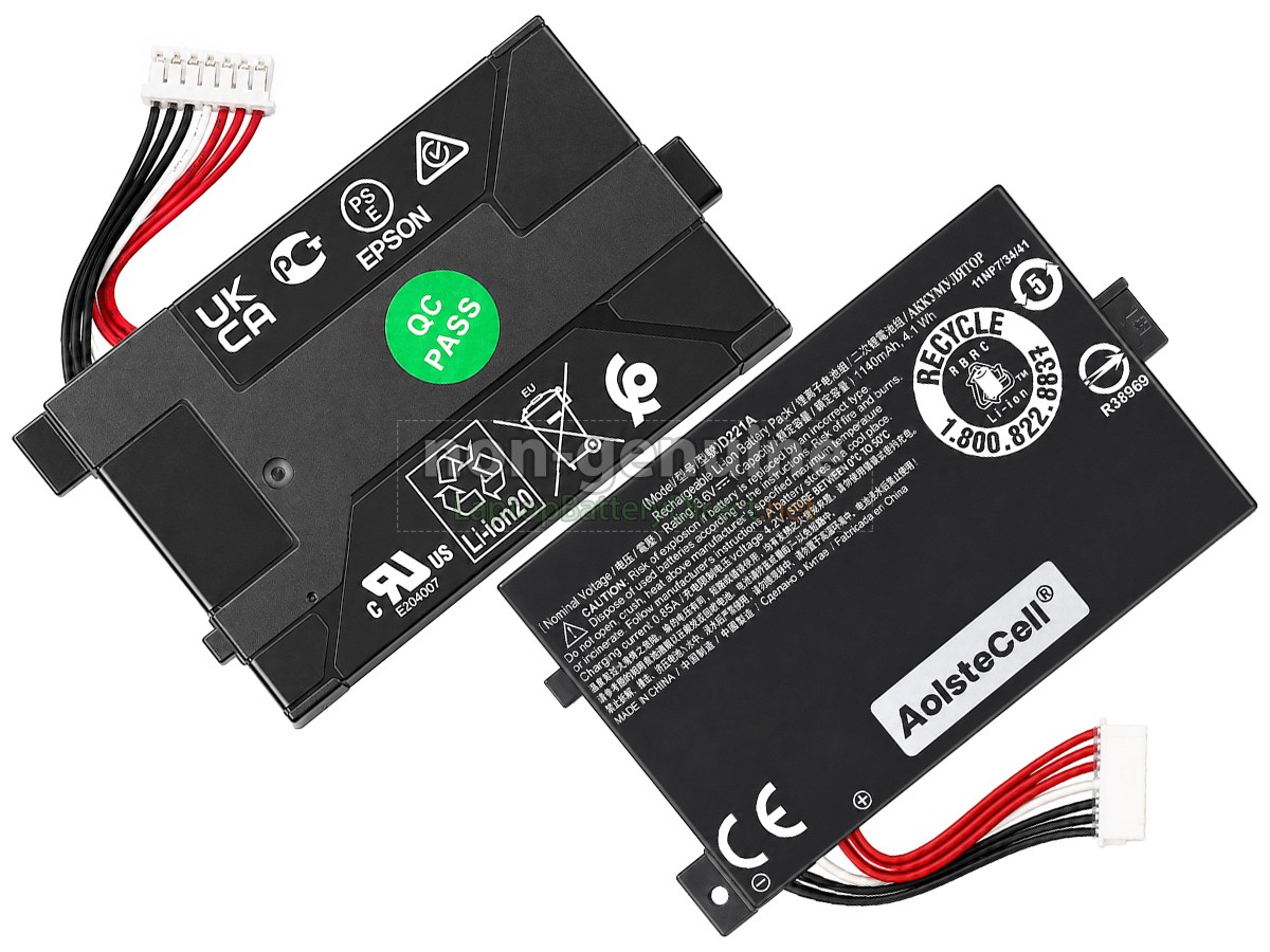 replacement EPSON WORKFORCE ES-60W battery